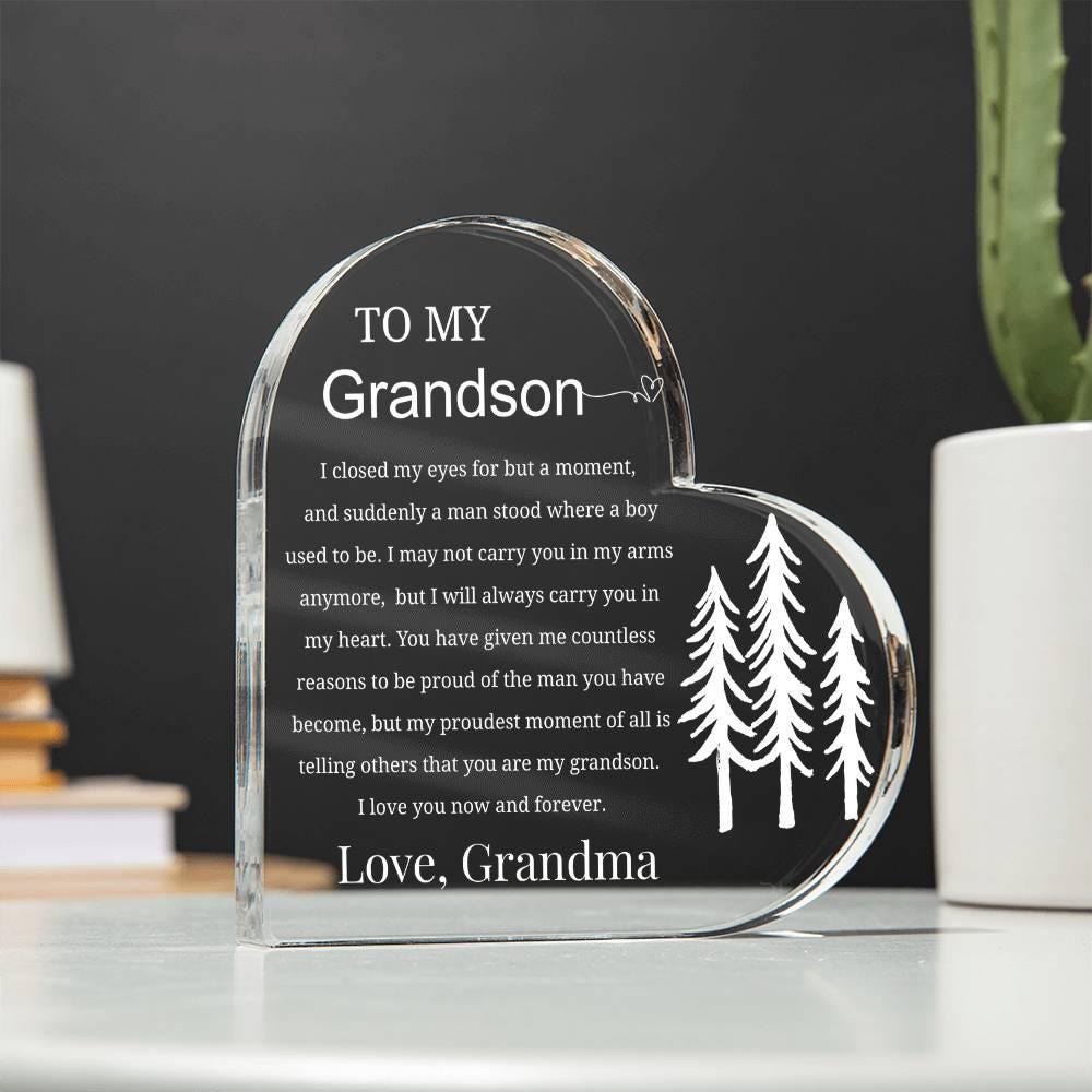 To My Grandson Personalized Acrylic Plaque – Grandson Birthday – view 2