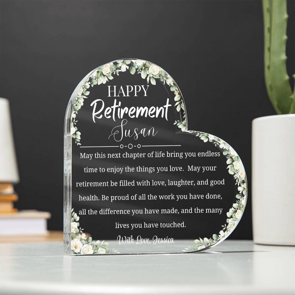 Personalized Retirement Gift Acrylic Plaque – Woman Retirement – view 2