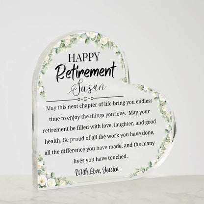 Personalized Retirement Gift Acrylic Plaque – Woman Retirement – view 5