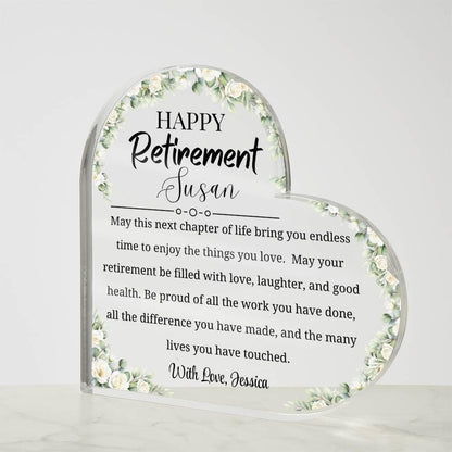 Personalized Retirement Gift Acrylic Plaque – Woman Retirement – view 4