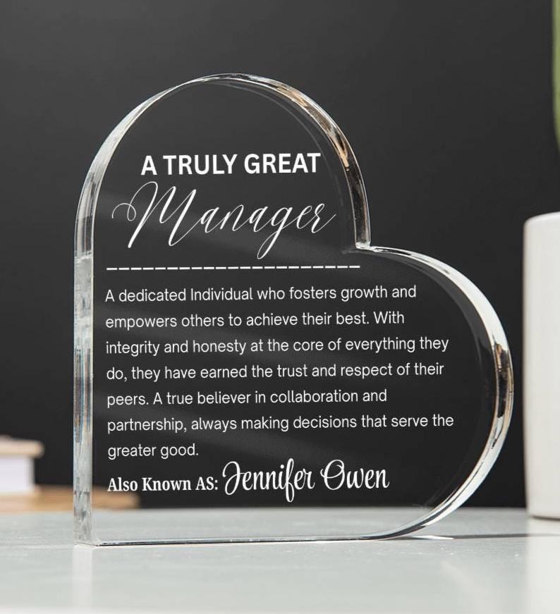 A truly Great Manager Personalized Acrylic Plaque