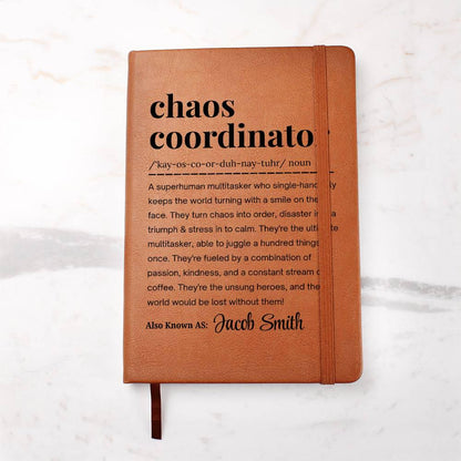 Chaos Coordinator Personalized Journal – Funny Manager Gift – view 5