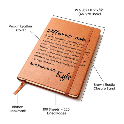 Difference Maker Personalized Journal – Employee Gifts – view 3