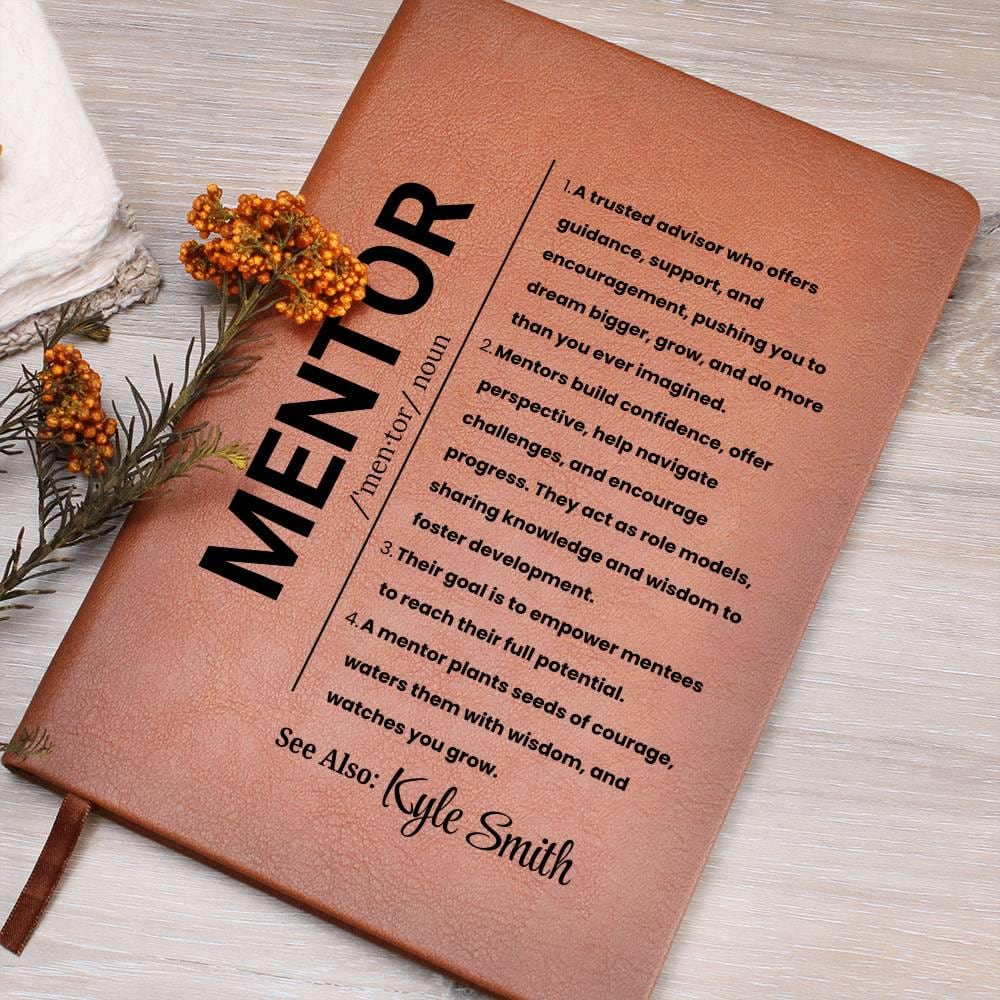 Mentor Gift Personalized Vegan Leather Journal