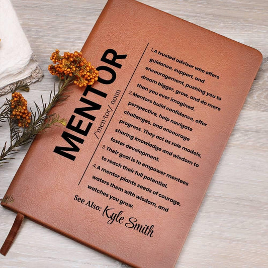 Mentor Gift Personalized Vegan Leather Journal