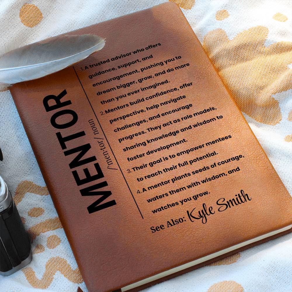 Mentor Gift Personalized Vegan Leather Journal – view 2
