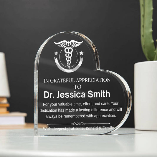 Doctor Thank You Gift – Personalized Appreciation Plaque for Physician – view 2