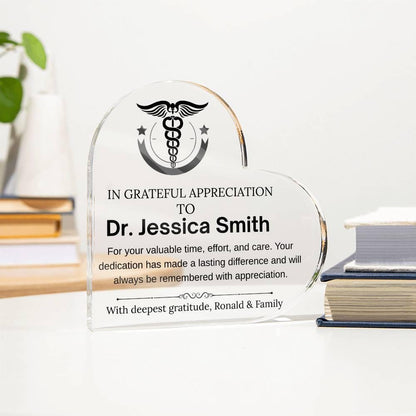 Doctor Thank You Gift – Personalized Appreciation Plaque for Physician – view 5