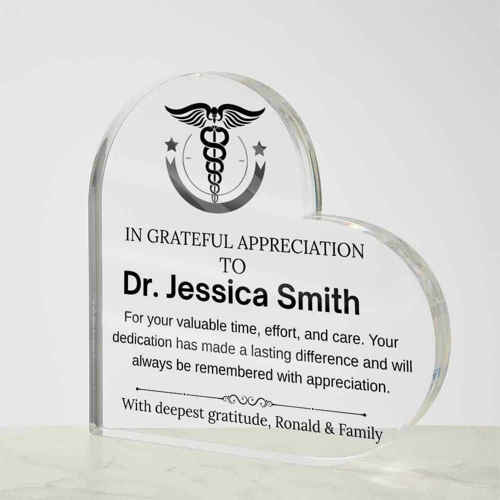 Doctor Thank You Gift – Personalized Appreciation Plaque for Physician – view 3
