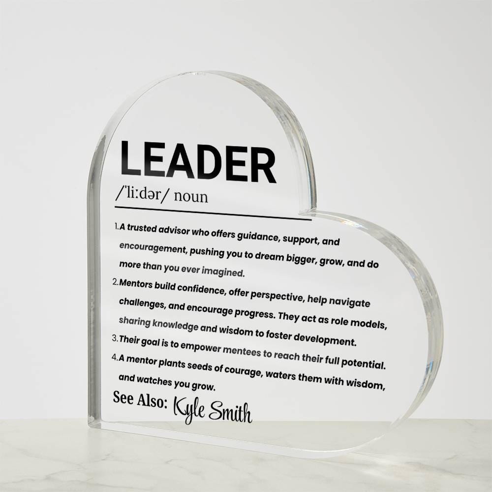 Leader Gift Personalized Heart Acrylic Plaque – Thank You Gift – view 5