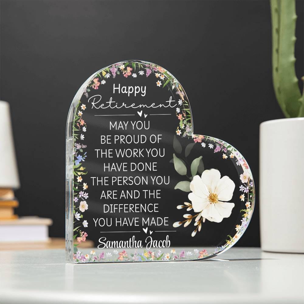 Retirement Gift Personalized Acrylic Plaque – Teacher – view 2