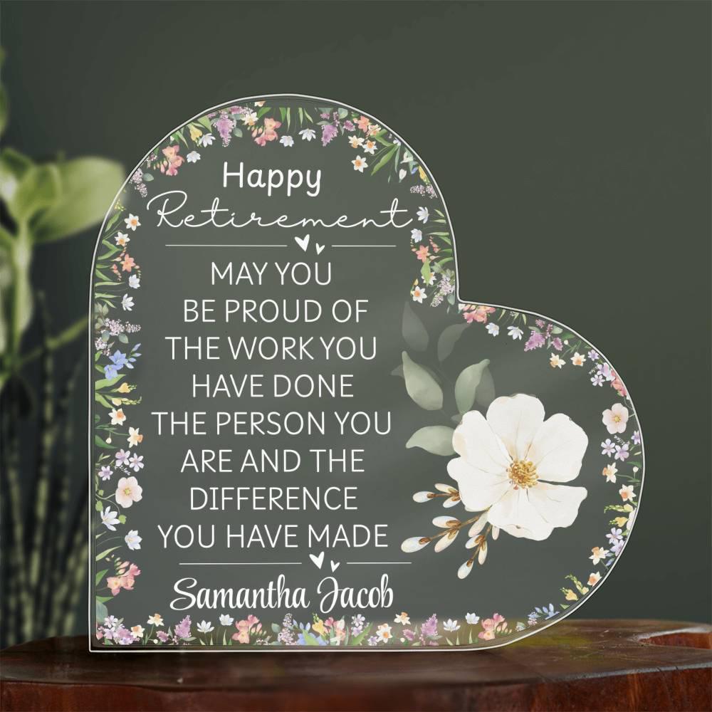 Retirement Gift Personalized Acrylic Plaque – Teacher