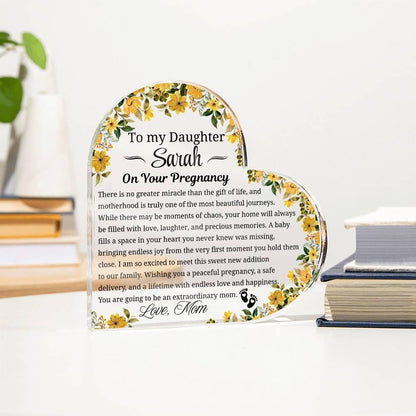 To My Daughter on Your Pregnancy Personalized Acrylic Plaque – view 4