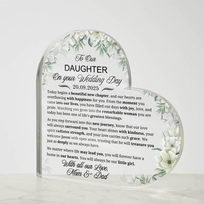 Daughter Wedding Gift Personalized Acrylic Plaque – Bridal Shower Gift – view 4