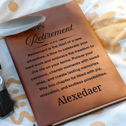 Personalized Retirement Gift Vegan Leather Journal – Farewell Gift – view 5