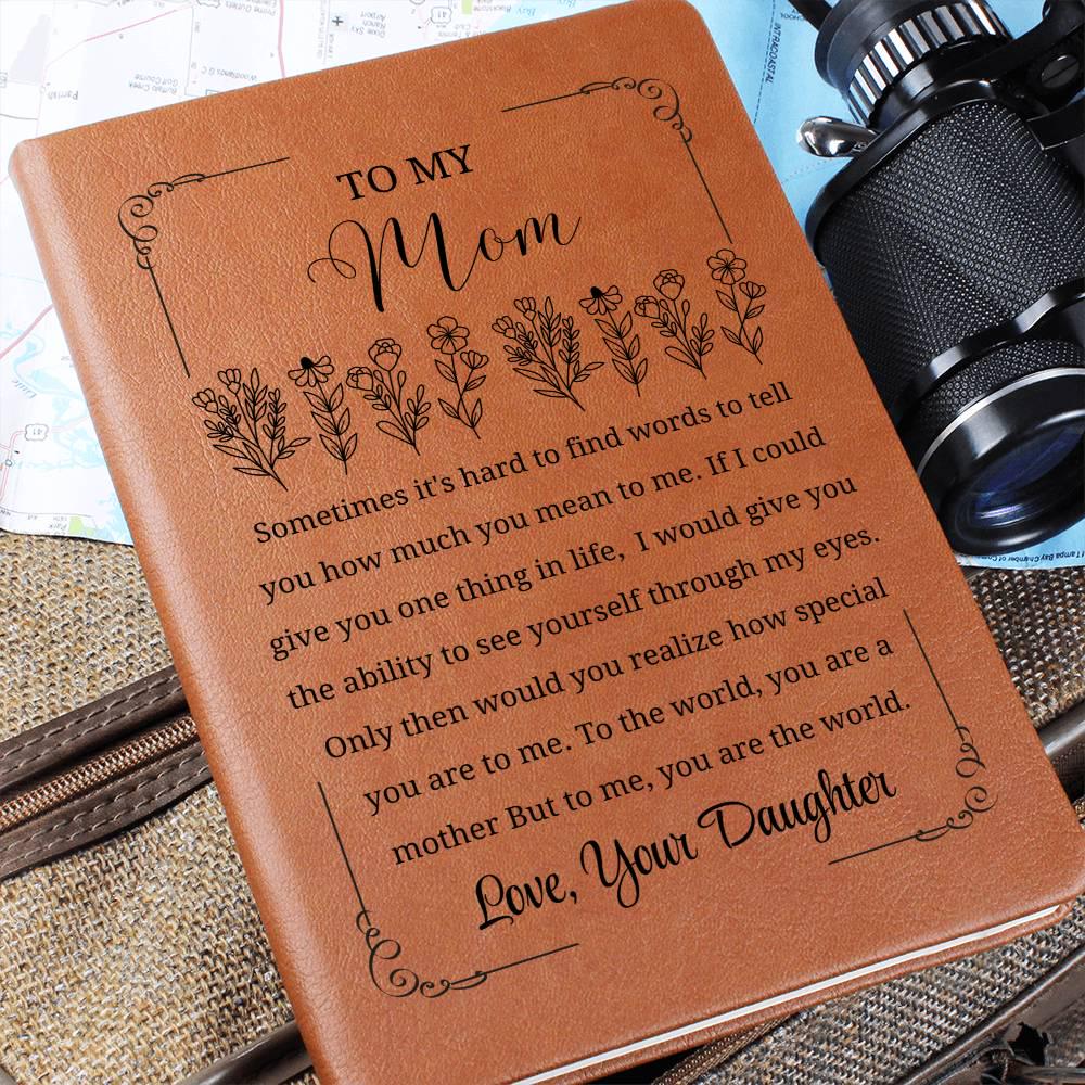 Gift for Mom Personalized Leather Journal – Mothers Day Gift – view 2
