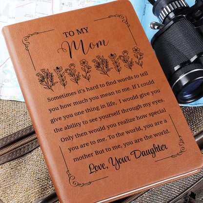 Gift for Mom Personalized Leather Journal – Mothers Day Gift – view 2