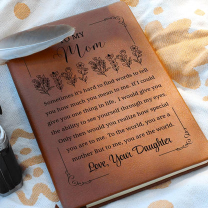 Gift for Mom Personalized Leather Journal – Mothers Day Gift – view 8
