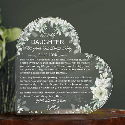 Daughter Wedding Gift Personalized Acrylic Plaque
