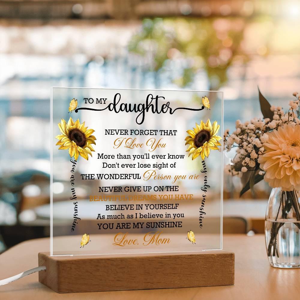 To My Daughter Sunflower Personalized Acrylic Plaque – Graduation gift – view 10
