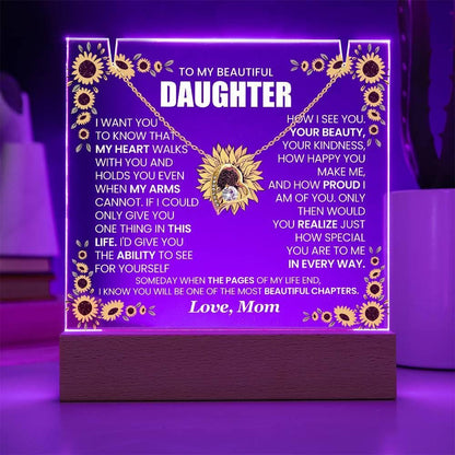 Personalized Daughter Keepsake Acrylic with Necklace – view 8