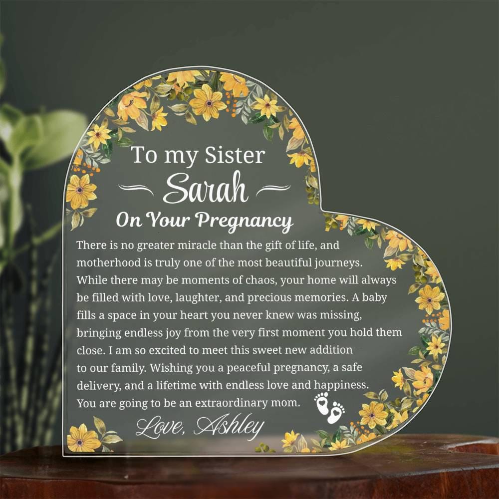 To My Sister On Your Pregnancy Personalized Acrylic Plaque
