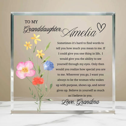 Personalized Granddaughter Gift Acrylic Plaque