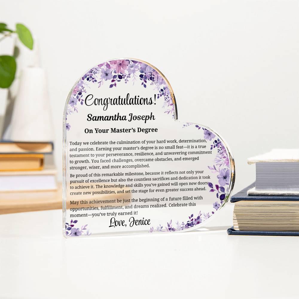 Master's Degree Graduation Personalized Gift – Graduation Keepsake – view 3