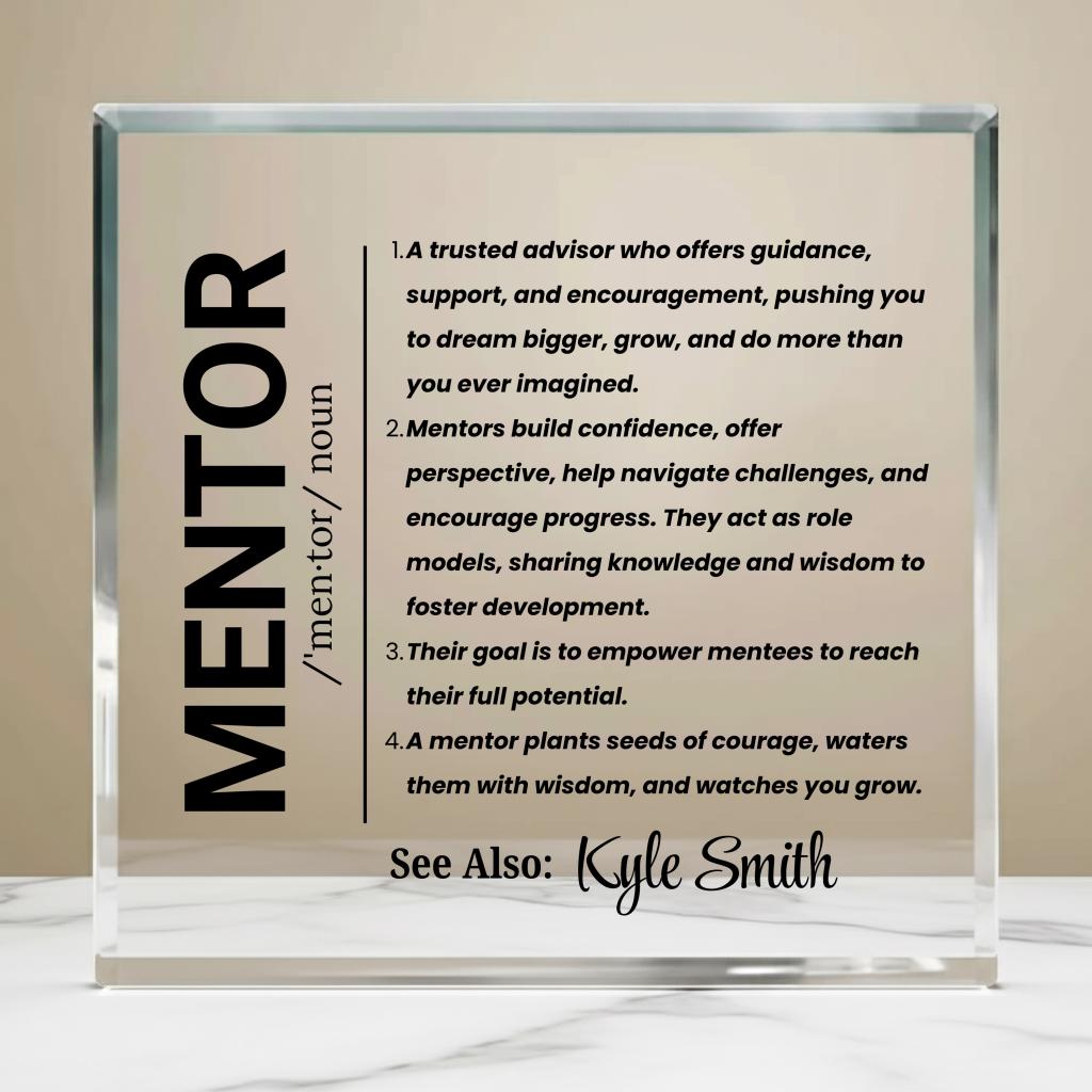 Personalized Mentor Gift Acrylic Plaque – Thank You Gift for Mentor – view 4