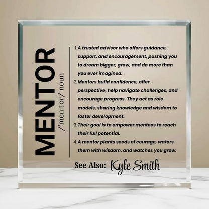 Personalized Mentor Gift Acrylic Plaque – Thank You Gift for Mentor – view 4