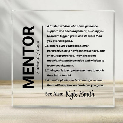Personalized Mentor Gift Acrylic Plaque – Thank You Gift for Mentor – view 6