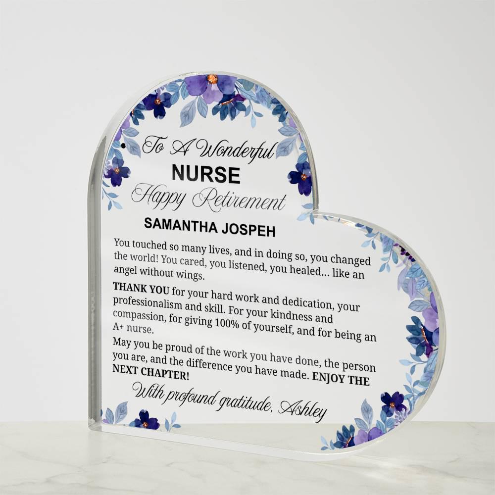 Personalized Nurse Retirement Gift Acrylic Plaque – Retirement Gift – view 5