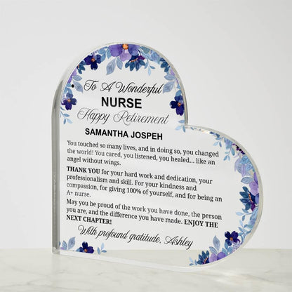 Personalized Nurse Retirement Gift Acrylic Plaque – Retirement Gift – view 5