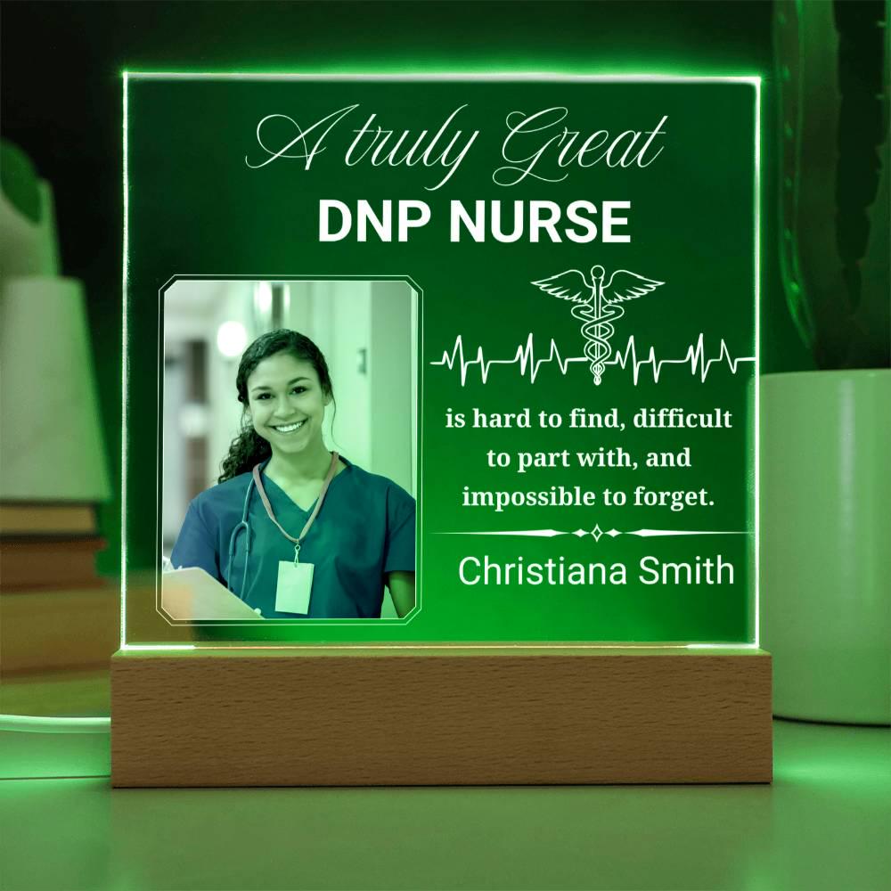 DNP Nurse Gift Personalized Acrylic Plaque With LED Base – view 10