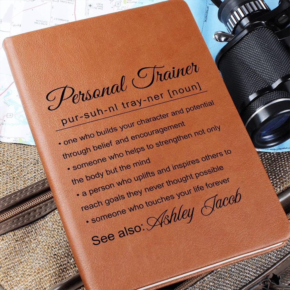 Personal Trainer Gift Personalized Journal – Gym Instructor Gift – view 2