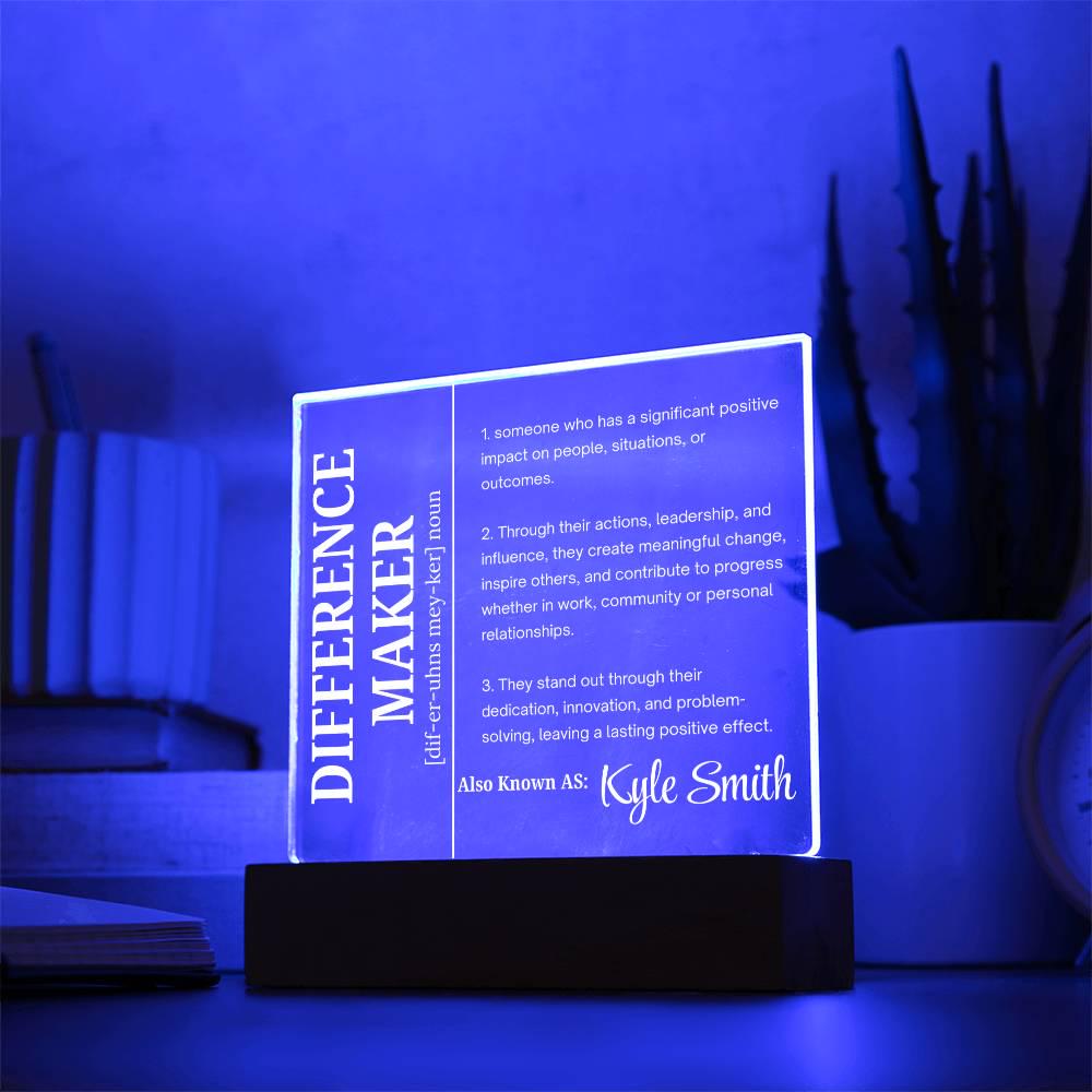 Difference Maker Personalized Acrylic Sign – Mentor Appreciation Gift – view 7