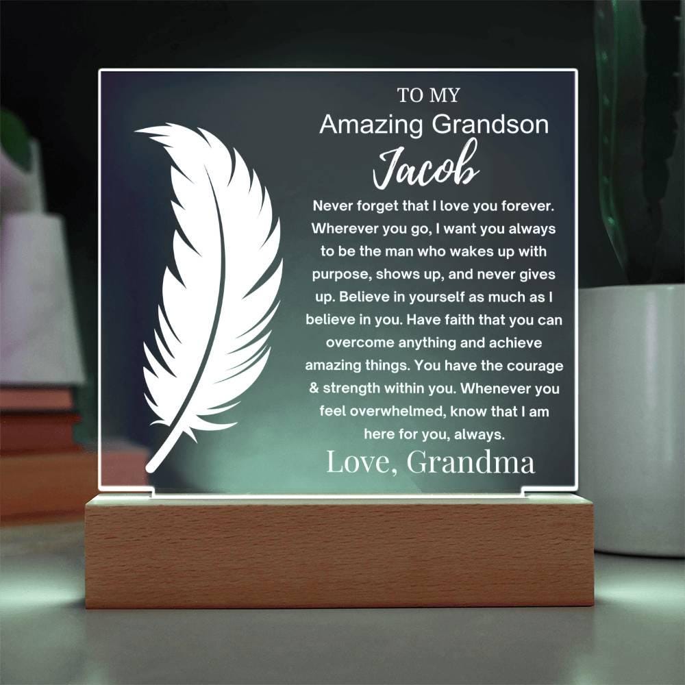 Personalized Grandson Gift Acrylic Sign