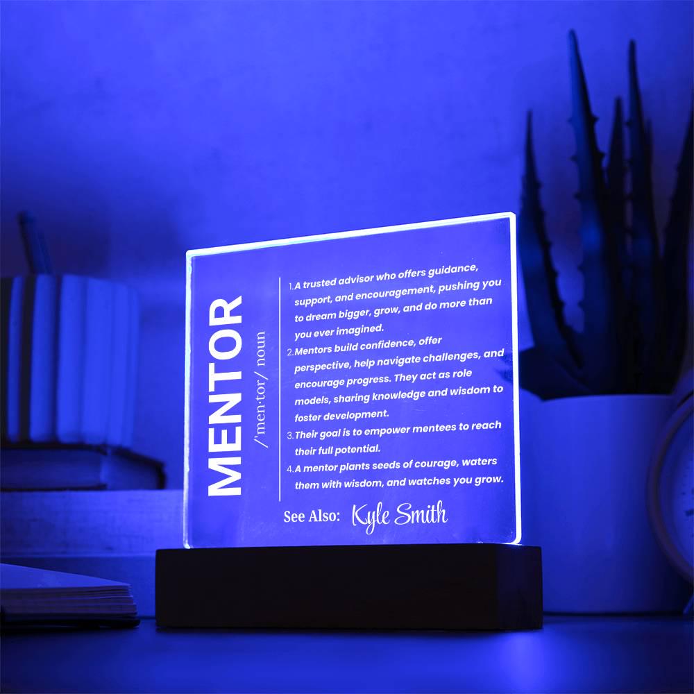 Personalized Mentor Gift Acrylic Sign – Gift for Nursing Mentor – view 3