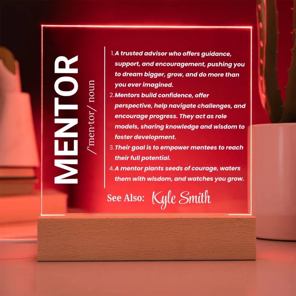 Personalized Mentor Gift Acrylic Sign – Gift for Nursing Mentor – view 4