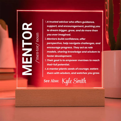 Personalized Mentor Gift Acrylic Sign – Gift for Nursing Mentor – view 4