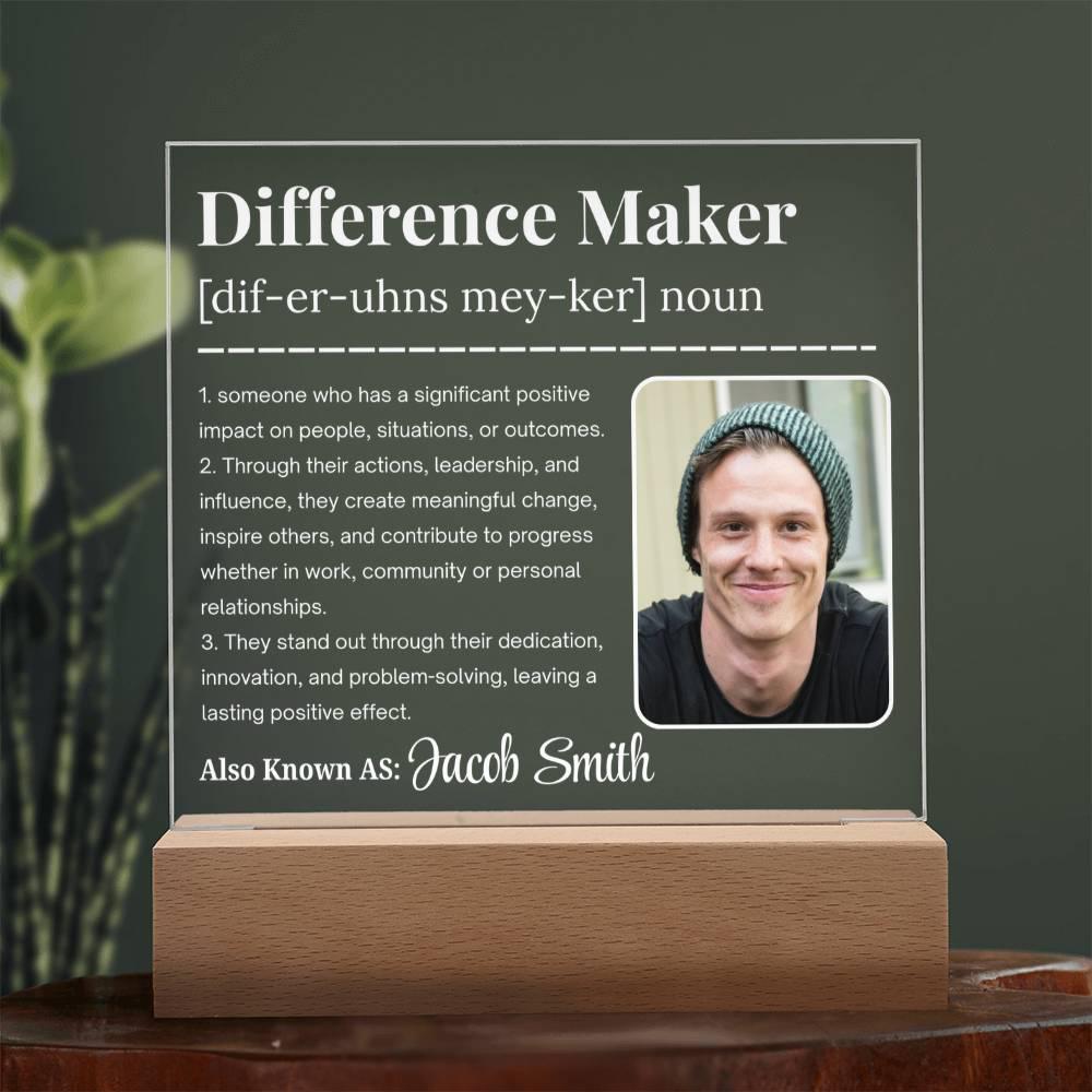 Personalized Difference Maker Gift – Appreciation Gift for Leader – view 4