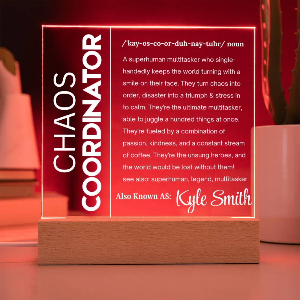 Chaos Coordinator Personalized Acrylic Plaque – Project Manager Gift – view 8