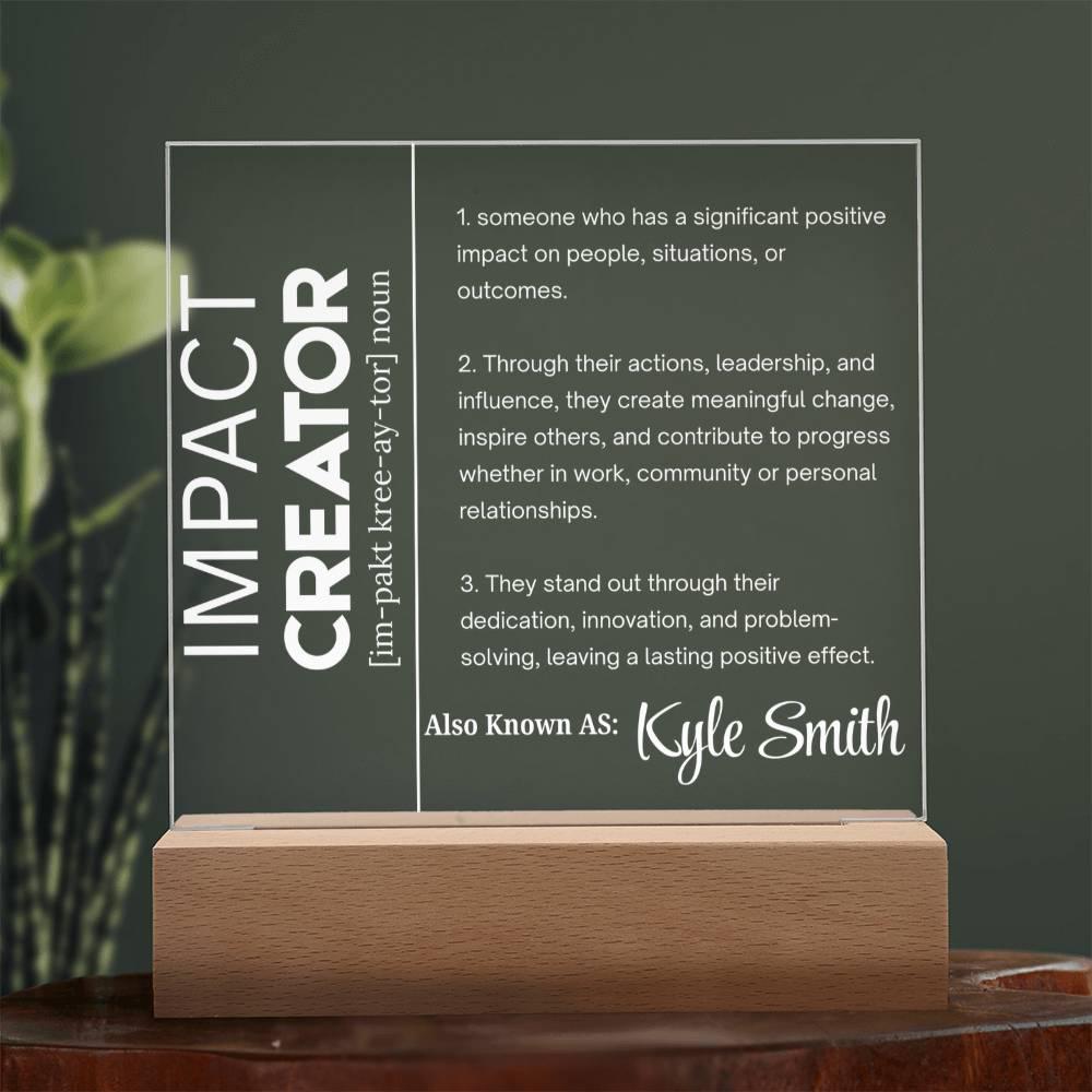 Impact Creator Personalized Acrylic Plaque – Corporate Gift – view 8