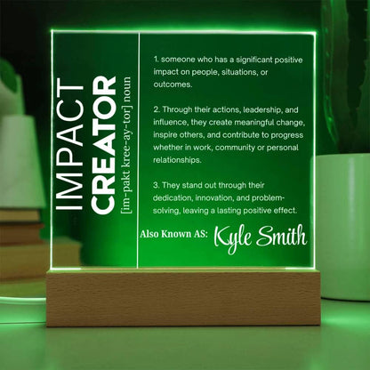 Impact Creator Personalized Acrylic Plaque – Corporate Gift – view 9
