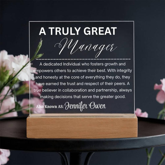 Personalized Manager Gift Acrylic Plaque – Nurse Manager Thank You – view 2