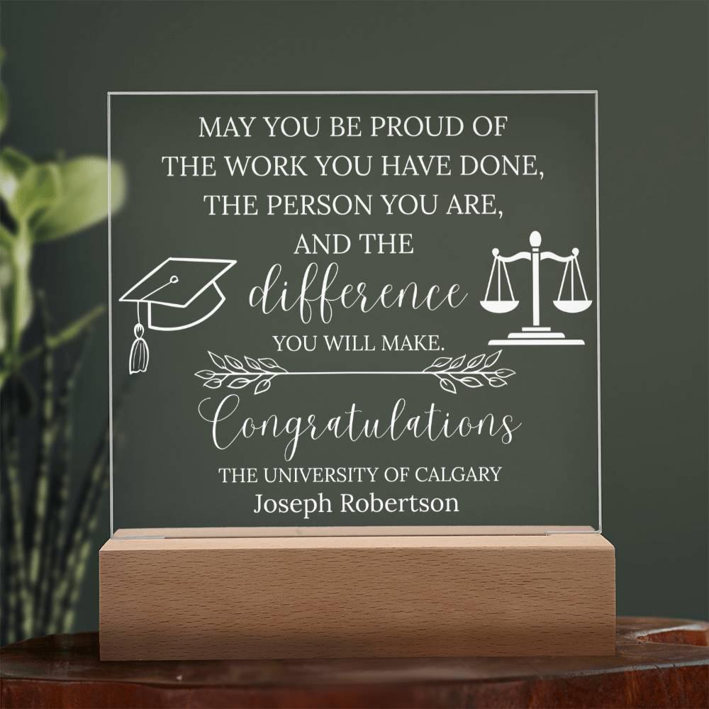 Personalized Law Graduation Gift Acrylic Plaque – New Lawyer Gift – view 8