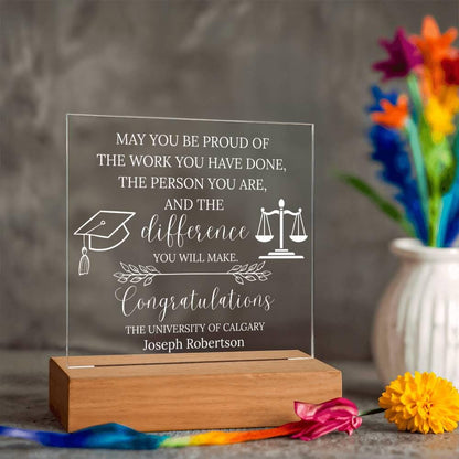 Personalized Law Graduation Gift Acrylic Plaque – New Lawyer Gift – view 9