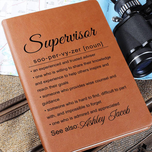 Personalized Supervisor Gift Vegan Leather Journal – view 2