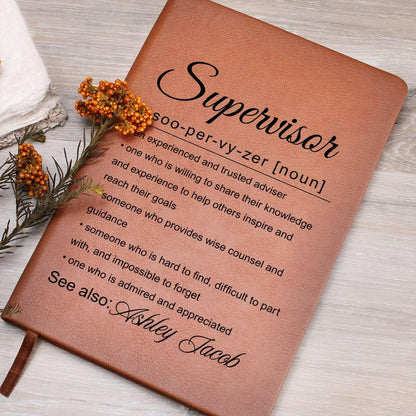 Personalized Supervisor Gift Vegan Leather Journal – view 4