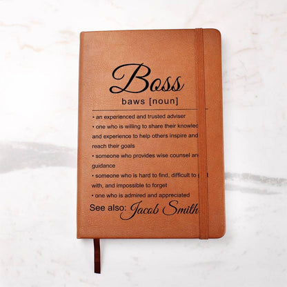 Personalized Gift for Boss Vegan Leather Journal – Corporate Gift – view 5